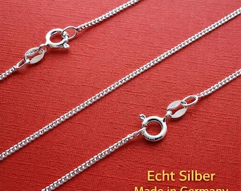 Panzerkette Echt Silber 925 massiv Anhängerkette  Juwelier Neuware Gliederkette Made in Germany Silberkette Echtheitsstempel Länge wählbar