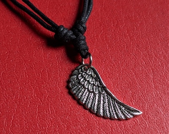 Angel Wing Pendant with Chain, Guardian Angel, Angel Wing Amulet, Angel Magic, Lucky Charm, Protection Amulet, Unisex, NEW, Adjustable Length