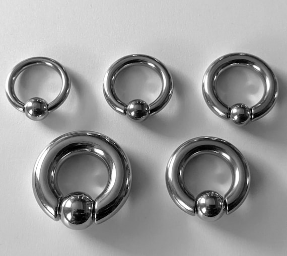 XXL BCR Clip In Prinz Albert Intimo Piercing Sfera A Molla Anello - Foto 8