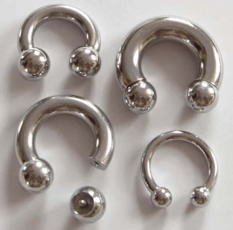 Extrem Piercing Hufeisen Ring BCR Prinz Albert Deutsche Piercingmanufaktur XL 316L PA Prince