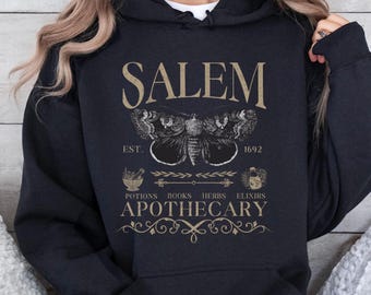 Salem Apothecary Sweatshirt, Halloween Hoodie, Salem Witches Shirt, 1692 Hoodie, Spooky Season, Fall Sweatshirt, Apothecary Sweater