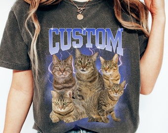 Custom Pet Shirt Comfort Colors, 90s Style Bootleg, Retro Personalized Dog T-Shirt, Personalizable Cat Tee, Dog Owner Gift, Cat Owner Gift