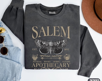 Salem Apothecary Sweatshirt Comfort Colors, Halloween Salem Witches Shirt, 1692 Hoodie, Spooky Season, Fall Sweatshirt, Apothecary Sweater
