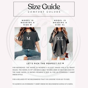 May include: Size guide for t-shirts with two models wearing different sizes. The model on the left is wearing a size M and the model on the right is wearing a size XL. The text "Let's pick the perfect fit" is displayed below the models.