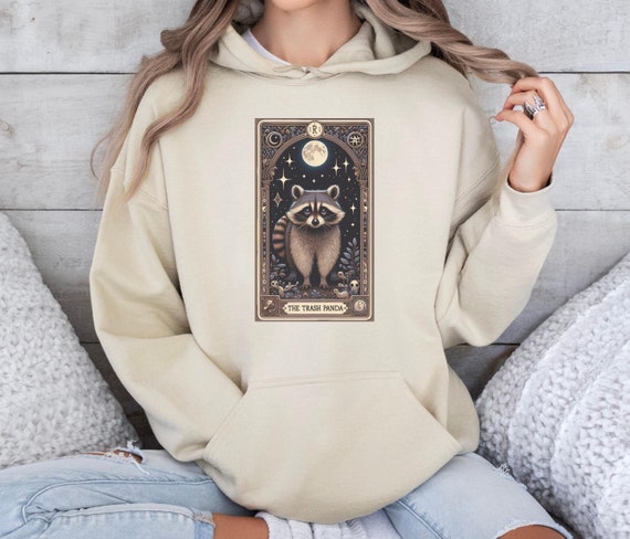 Racoon Tarot Hoodie, Trash Panda Sweatshirt, Racoon Lover Hoodie