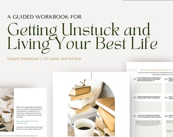 Guided Workbook for Getting Unstuck and Living Your Best Life | Therapy | Self Help | Evidence-Based | Reset | Printable Workbook Journal V2