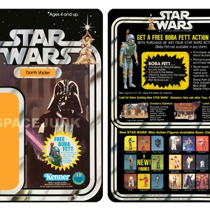 Star Wars Darth Vader 1977 Boba Fett Oferta Repro Cardback