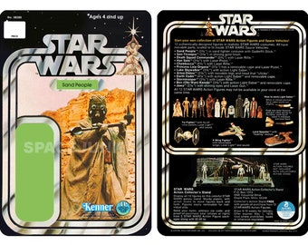 Star Wars Tusken Raider Sandpeople 1977 Repro Cardback