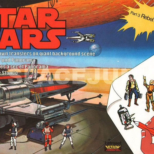 Star Wars UK Letraset Rub-On Transfer: Rebel Air Attack