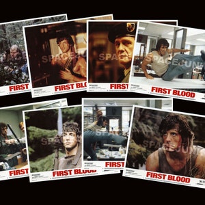 First Blood (1982) Amerikaanse lobbykaartenset (8 kaarten) Stallone Rambo