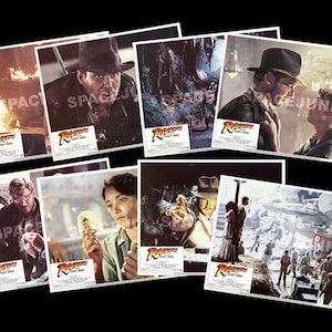 Indiana Jones Jäger des verlorenen Schatzes (1979) U.S. Lobbie Card Set (8 Karten) Harrison Ford