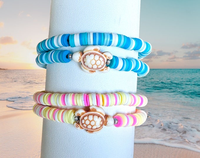 BFF Sea Turtle Bracelet Sets- 2 Sets of 2 Bracelets