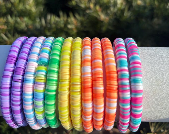 Spring Heishi Bracelet Jumbo Set- Set of 12