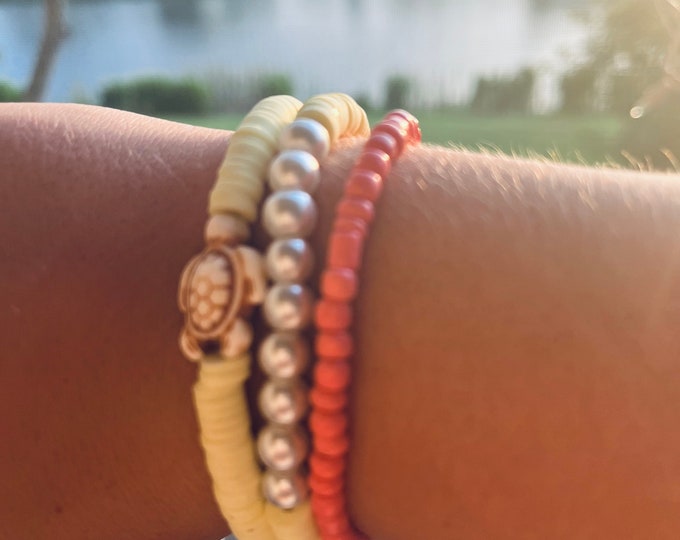 Beachy Tropical Turtle Bracelets