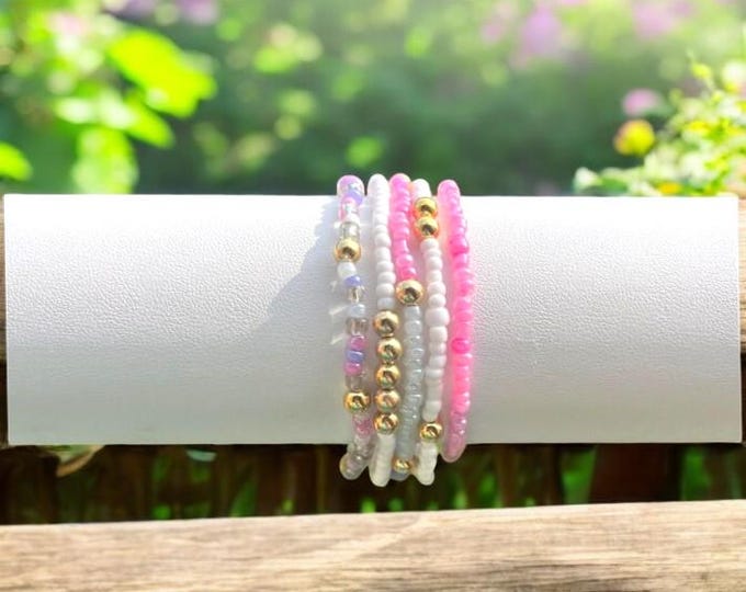 Simple Vibrant Color Bracelet Set- Set of 5