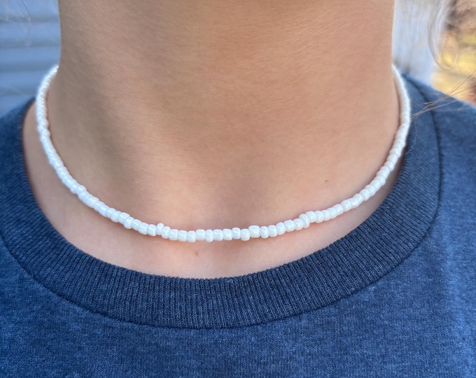 White Sead Bead Necklace