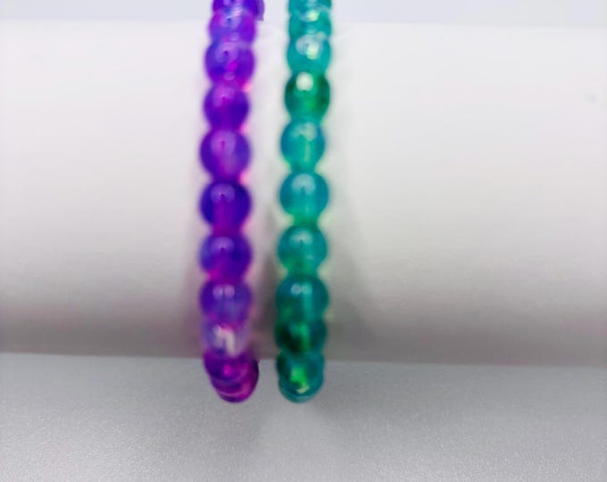 Lavender and Peppermint Essential Oil Bracelets - Set of 2