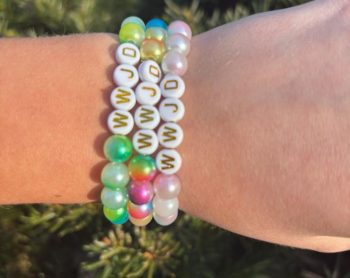 WWJD Glass Beaded Bracelets- Set of 3