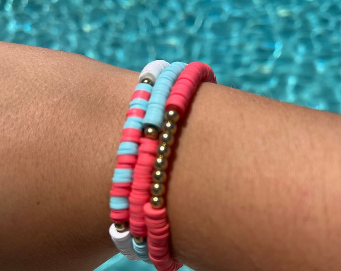 Ocean Coral Bracelets-Set of 3
