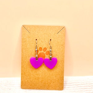 heart earrings, purple Heart Earrings, Valentines Earrings, heart earrings, spring earrings, glitter earrings, purple earrings, mothers day