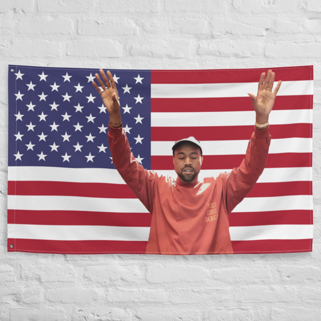 Kanye West Flag 2024 USA America Flag Tapestry Decor for College Dorm