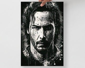 Keanu - Japanese Ink Print - Keanu Reeves - Art Print - Keanu Whoa - Funny Art - Portrait - Pop Culture Art