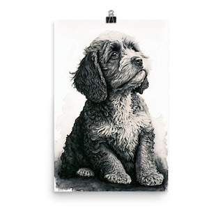 Cockapoo Hund Druck, Cockapoo Kunst, Cockapoo Poster, Cockapoo Geschenk, Cockapoo, Hunde Druck, Welpe Kunst, niedliche Hunde Hunde
