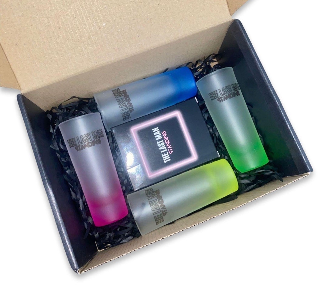 The Last Man Standing Game Box Set Drinking Card Game With 4 Shot Glasses 3oz Games Night