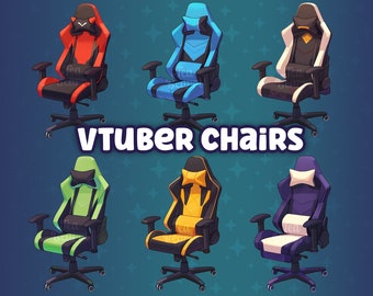 Zestaw krzeseł do gier VTuber • Twitch Stream PngTuber Asset, VTuber Pack, 2D Asset, Streamer, OBS Overlay, Streaming Chair, Gamer PNG Tuber