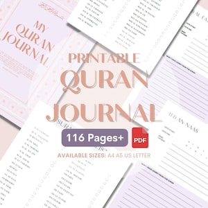QURAN JOURNAL | Islamic journal, Quran study, Islamic planner, Muslim planner, Quran printables, Quran worksheets, Quran journaling, Quran