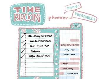 The BETTER Time-blocking Template (+ Intuitive Prioritisation System) | Digital Template | Printable