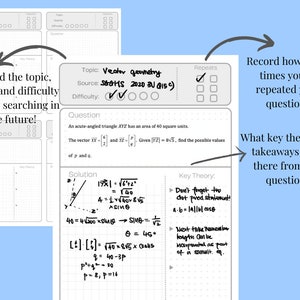 Digital Correction Note Template | Printable Correction Note | Instant ...