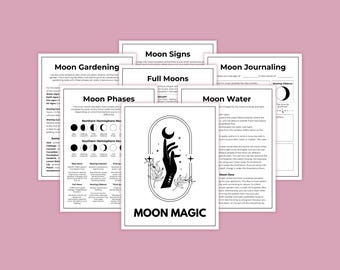 A Guide to Moon Magic – Beginner Witchcraft – Witches Grimoire (Digital Download)