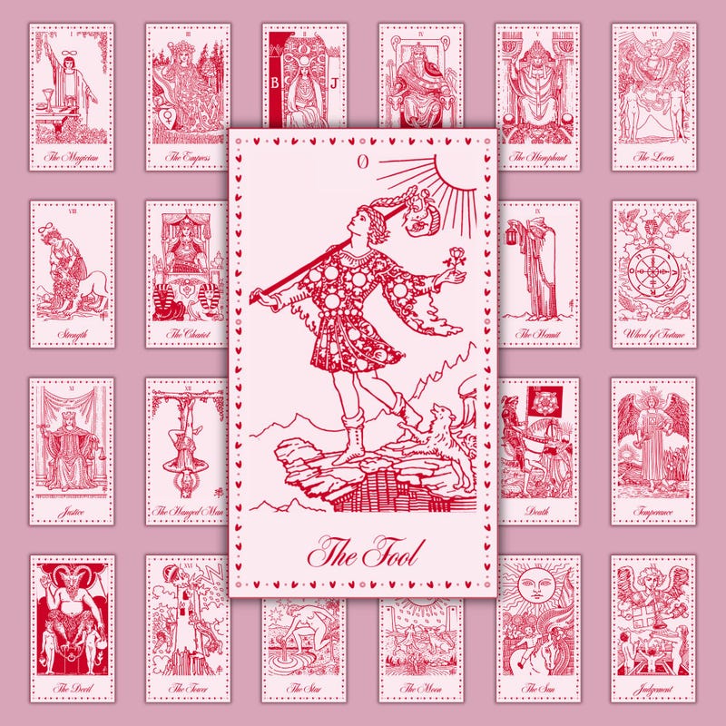 Star Rider Waite Pink Tarot Cards Digital - Etsy UK