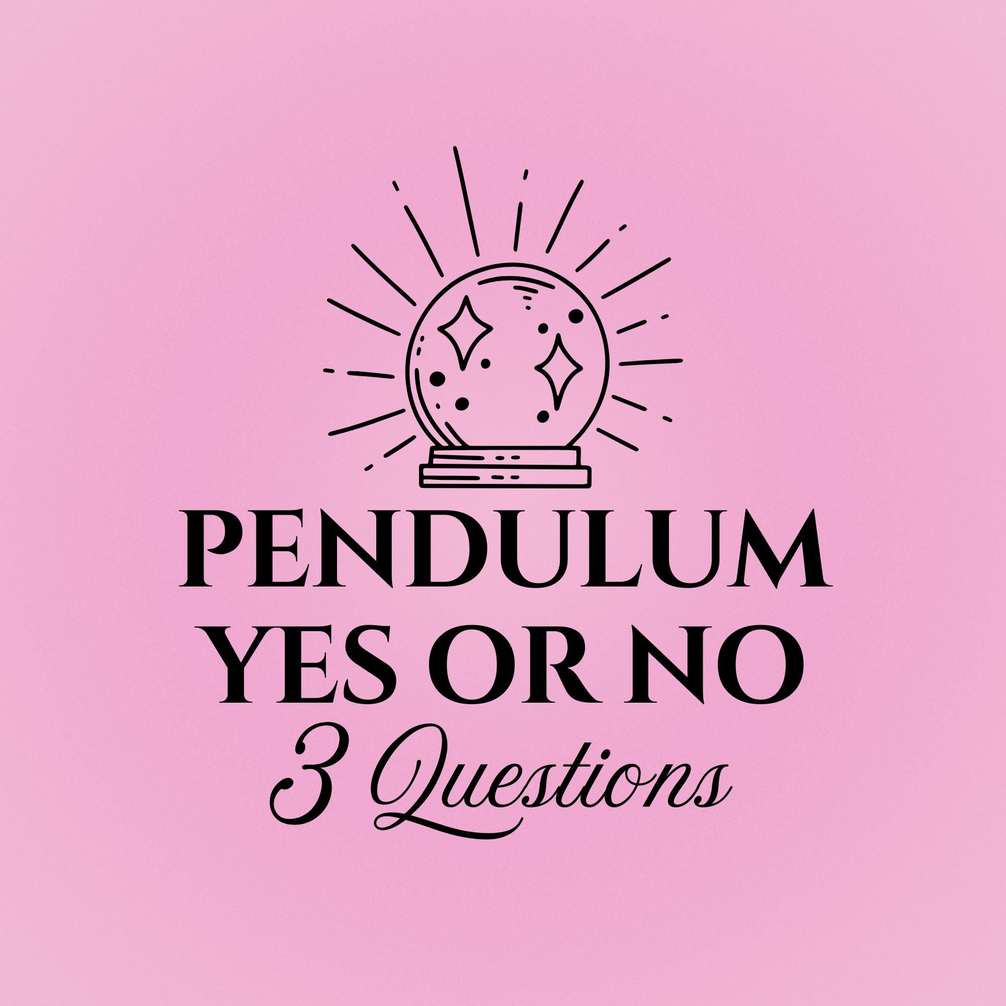 Yes/No Same Day | 3 Questions Pendulum Reading | 1-3 Questions | Yes or No Psychic Reading | 24 Hours | Pendulum Board | Instant Answers