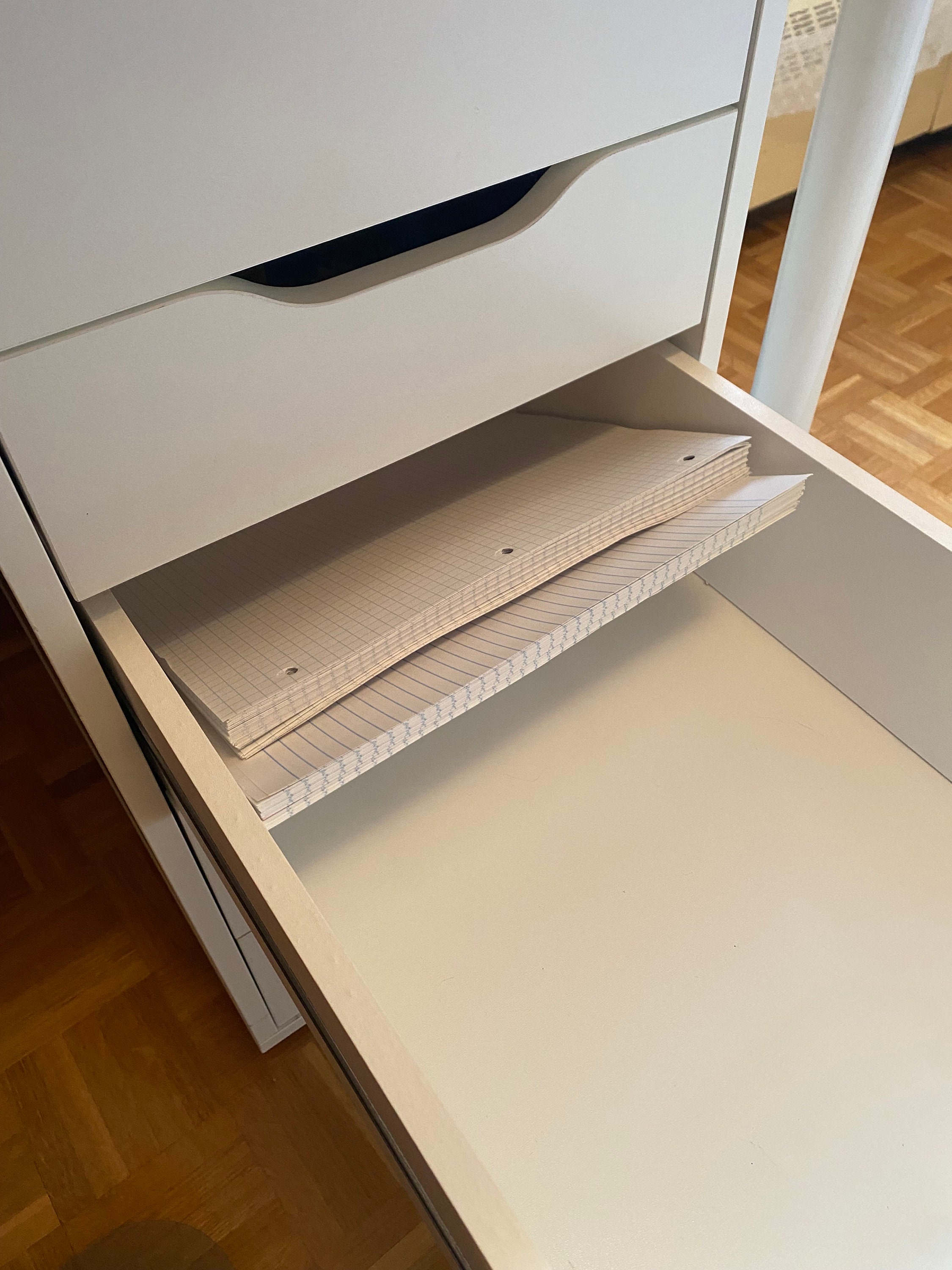 Drawer Paper Tray / Holder - Works with Ikea Alex