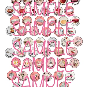 Circulos de 1&quot; para fichas PRINCESS HOUSE 1-100 para Loteria