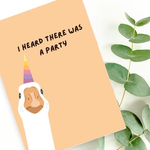 Party Goose Birthday Card | Funny Card | Joke Card | Cute Card | Pun | Cheerful | Happy Birthday Party