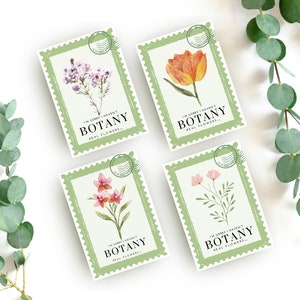 Botanik Wortspiel Lustige handgemachte Karte | Einzeln oder 4er Set | Botanische Blumen | Valentinstag | Grußkarte | Postkarte | Süße herzliche Karte