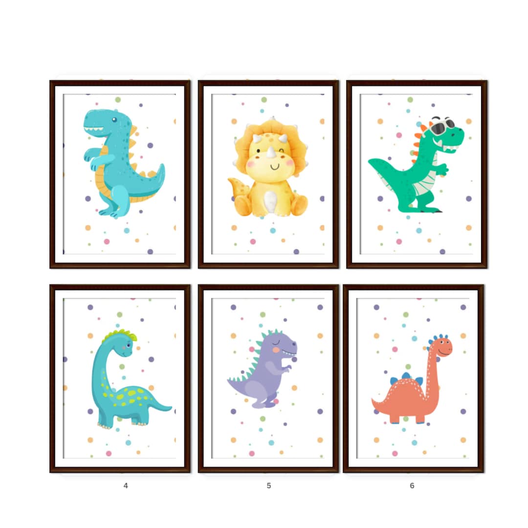Printable Dinosaur Wall Art, Dinosaur Wall Decor, Dinosaur Nursery Art