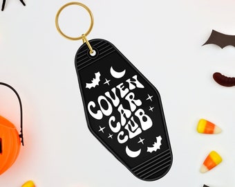 Coven Car Club Motel-sleutelhanger | Heks retro-accessoire