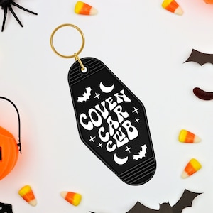 Coven Car Club Keychain | Retro Motel Keychain | Motel Keychain