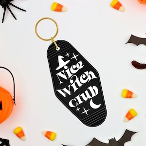 Nice Witch Club Keychain | Retro Motel Keychain | Motel Keychain