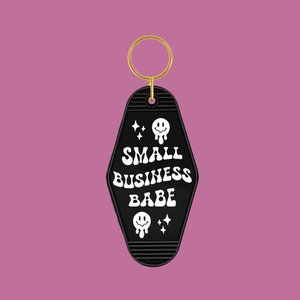 Small Business Babe Keychain | Mom Keychain | Retro Motel Keychain | Motel Keychain
