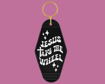 Jesus Take The Wheel Keychain | Christian Keychain | Keychain for Car Keys | Bag Charm | Purse Charm | Car Accessories | Key Ring