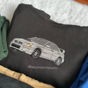 父の日カスタムカー刺繍パーカー、彼氏、車好き、車好きのカップルへのクリスマスプレゼント