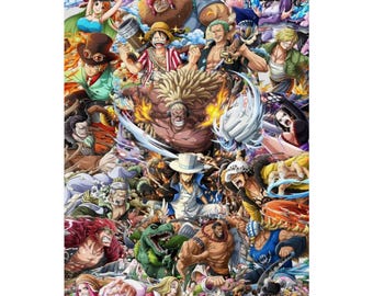 One Piece Characters Collage Matte Vertical Poster