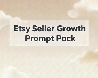 Etsy Shop Growth ChatGPT Prompts | SEO, Marketing (Digital Download)