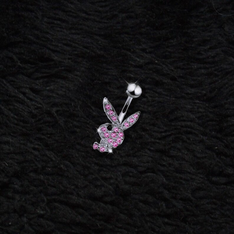 Diamond Playboy Belly Button Piercing Etsy