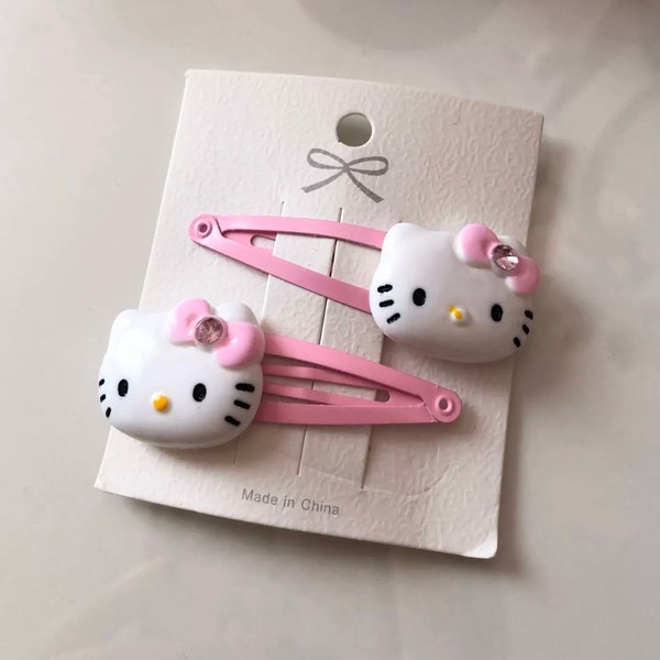 Y2K Japanese Anime Hello Kitty Hair Clips